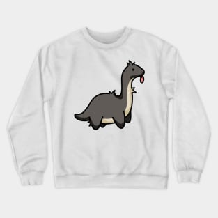 Cute burnt dino, derpy long neck, Dinosaurus. Crewneck Sweatshirt